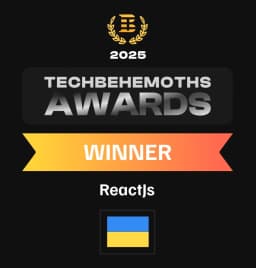 TechBehemoths Awards Winner ReactJs Banner